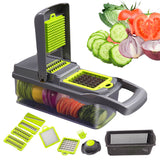 Vegetable Chopper Hand Spiralizer,Potato Spiral Cutter Garlic Onion Dicer Fruit Peeler,Veggie Slicer.