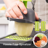 Vegetable Chopper Hand Spiralizer,Potato Spiral Cutter Garlic Onion Dicer Fruit Peeler,Veggie Slicer.