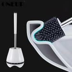 Toilet Brush Silicone Head Cleaning Brush