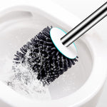 Toilet Brush Silicone Head Cleaning Brush