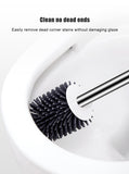 Toilet Brush Silicone Head Cleaning Brush