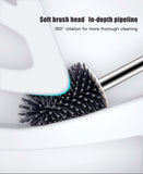 Toilet Brush Silicone Head Cleaning Brush