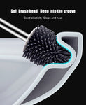 Toilet Brush Silicone Head Cleaning Brush