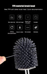 Toilet Brush Silicone Head Cleaning Brush