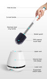 Toilet Brush Silicone Head Cleaning Brush