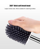 Toilet Brush Silicone Head Cleaning Brush