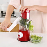 Stainless Steel Manual Vegetable Cutter, Round Mandoline Slicer.