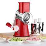 Stainless Steel Manual Vegetable Cutter, Round Mandoline Slicer.