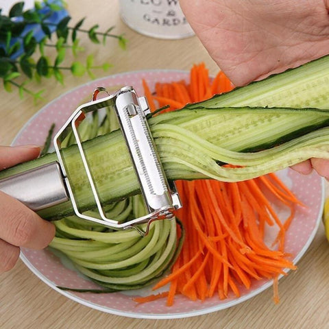 Stainless Steel Potato Cucumber Carrot Grater Vegetables Cutter Fruit Peeler Double Planing Grater Tools Durable Kitchen Gadgets