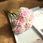 pink silk hydrangeas artificial flowers wedding flowers