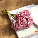 pink silk hydrangeas artificial flowers wedding flowers